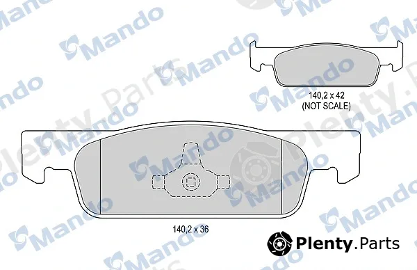 Mando MBF015282 — Brake Pad Set, disc brake
