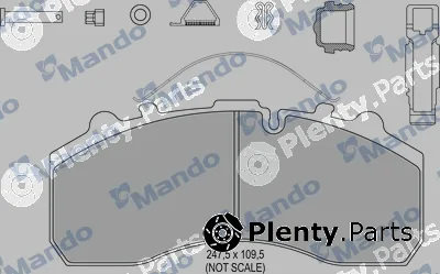 Mando MBF016096 — Brake Pad Set, disc brake