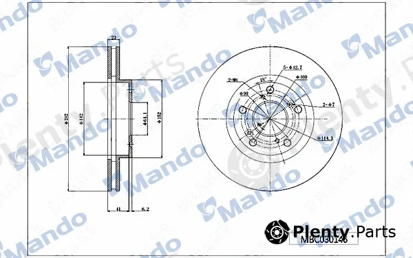 Mando MBC030146 — Brake Disc
