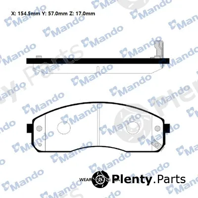 Mando RMPK26 — Brake Pad Set, disc brake