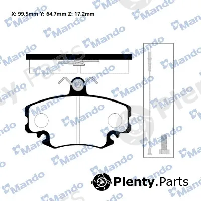 Mando RMPC01NS — Brake Pad Set, disc brake