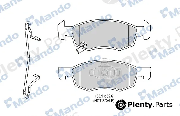 Mando MBF015296 — Brake Pad Set, disc brake