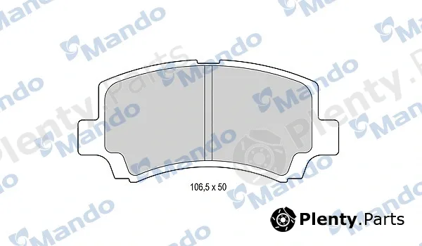 Mando MBF015837 — Brake Pad Set, disc brake