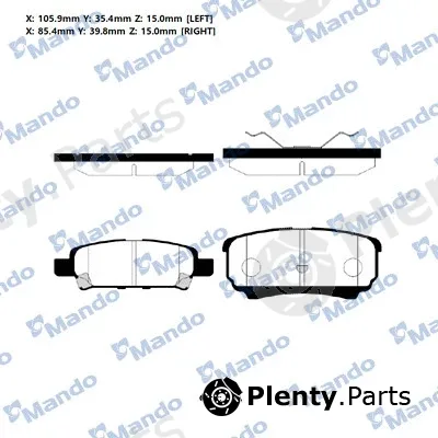 Mando RMPM07NS — Brake Pad Set, disc brake
