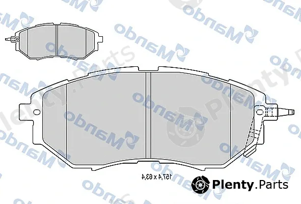 Mando MBF015824 — Brake Pad Set, disc brake