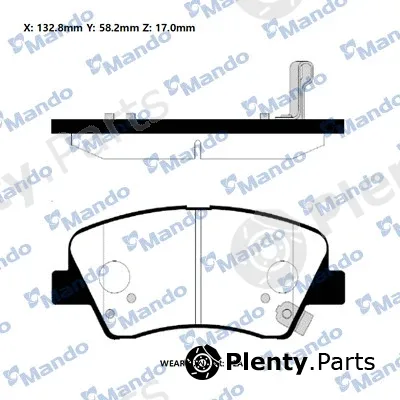 Mando RMPH47NS — Brake Pad Set, disc brake