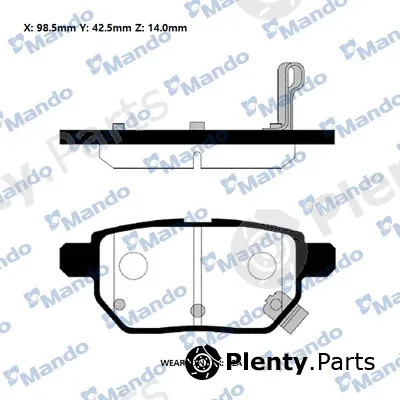 Mando RMPT20NS — Brake Pad Set, disc brake