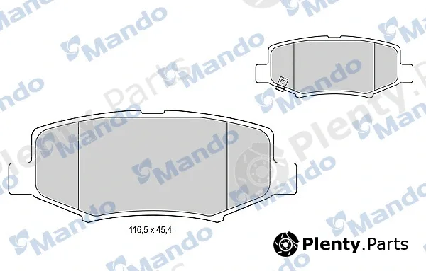 Mando MBF015495 — Brake Pad Set, disc brake