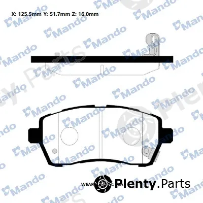 Mando RMPA05NS — Brake Pad Set, disc brake