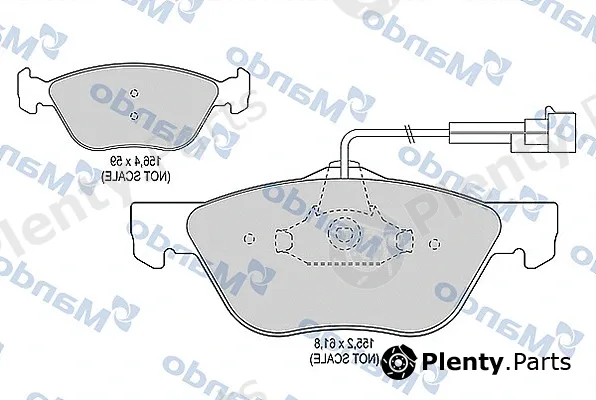 Mando MBF015953 — Brake Pad Set, disc brake