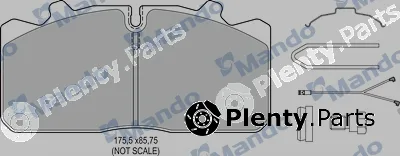 Mando MBF016089 — Brake Pad Set, disc brake