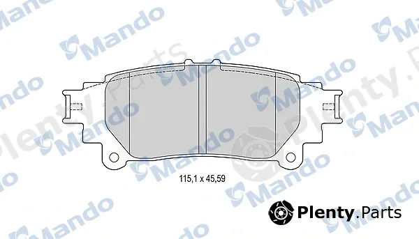 Mando MBF015981 — Brake Pad Set, disc brake
