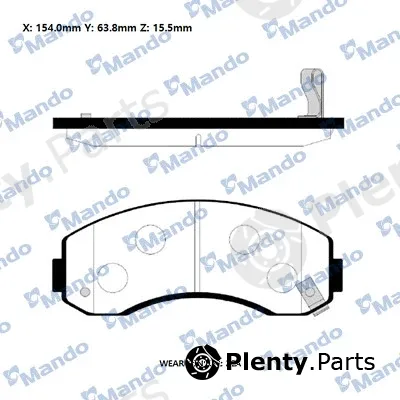 Mando RMPK09 — Brake Pad Set, disc brake