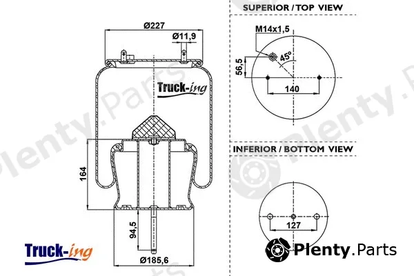 Montcada 0293890 — Bellow, air suspension
