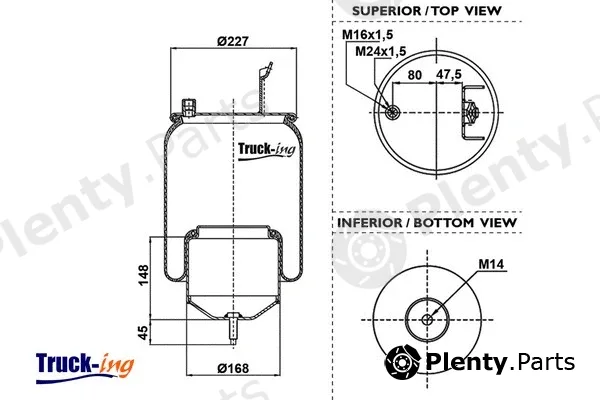 Montcada 0293820 — Bellow, air suspension