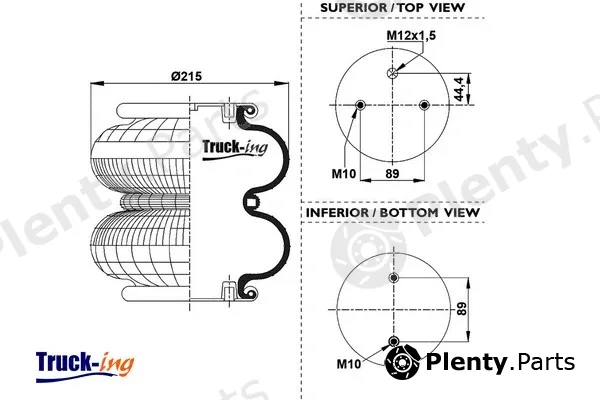 Montcada 0194060 — Bellow, air suspension