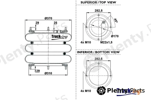 Montcada 0194310 — Bellow, air suspension
