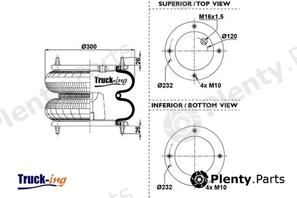 Montcada 0194365 — Bellow, air suspension