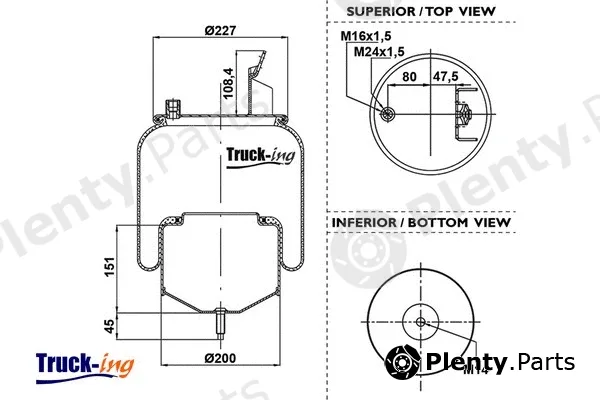 Montcada 0293830 — Bellow, air suspension