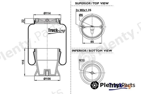 Montcada 0194185 — Bellow, air suspension