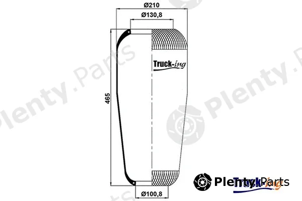 Montcada 0291150 — Bellow, air suspension