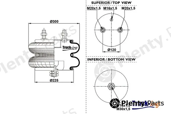 Montcada 0194285 — Bellow, air suspension