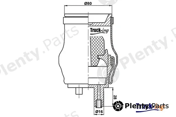 Montcada 0194140 — Bellow, driver cab suspension