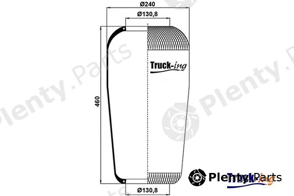 Montcada 0291130 — Bellow, air suspension
