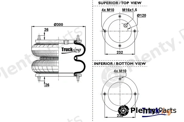 Montcada 0194040 — Bellow, air suspension