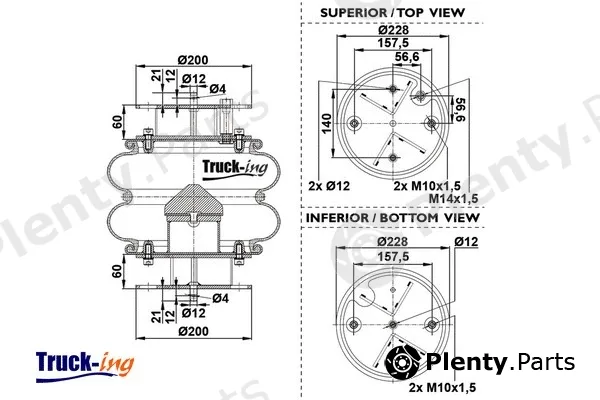 Montcada 0194070 — Bellow, air suspension