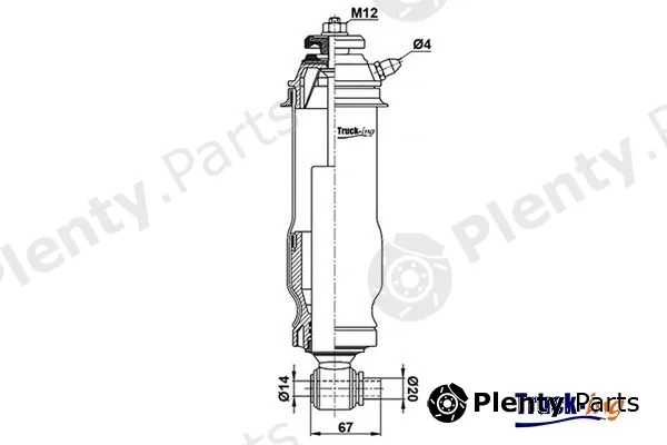Montcada 0194215 — Shock Absorber, driver cab suspension