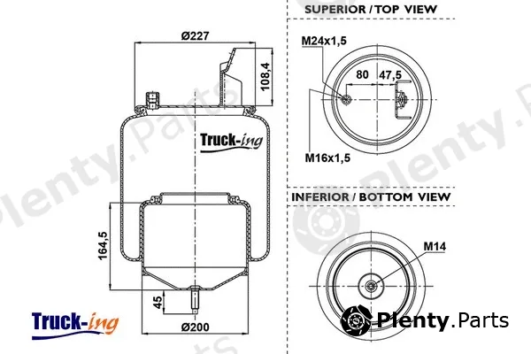 Montcada 0293770 — Bellow, air suspension