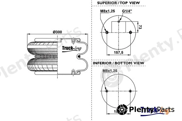 Montcada 0194130 — Bellow, air suspension