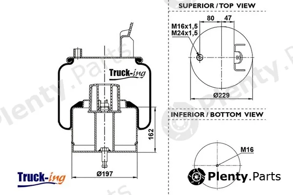 Montcada 0293652 — Bellow, air suspension