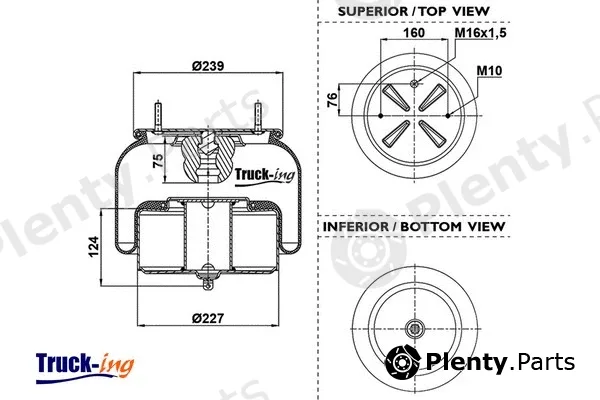 Montcada 0293315 — Bellow, air suspension