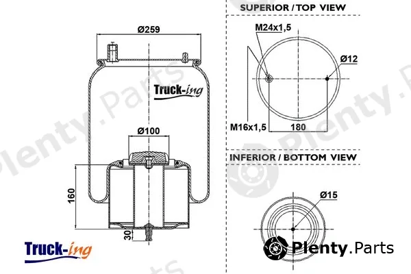 Montcada 0293825 — Bellow, air suspension