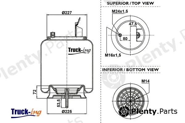 Montcada 0293072 — Bellow, air suspension