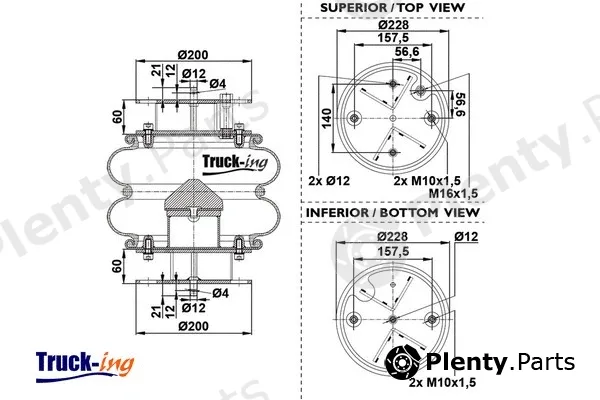 Montcada 0194080 — Bellow, air suspension