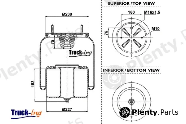 Montcada 0293305 — Bellow, air suspension