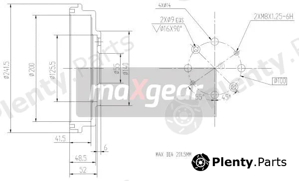Maxgear 19-2313 — Brake Drum