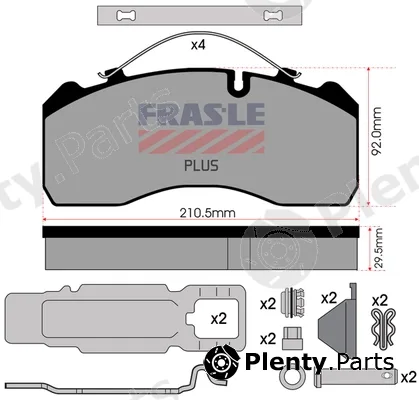 Fras-Le PD/120-K023-PLUS — Brake Pad Set, disc brake