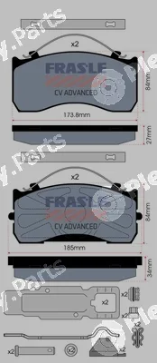 Fras-Le PD/533-K020-CV — Brake Pad Set, disc brake