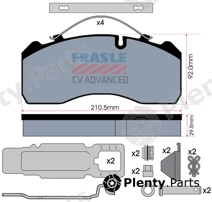 Fras-Le PD/120-K023-CV — Brake Pad Set, disc brake