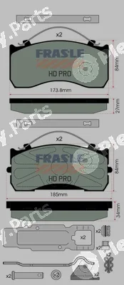Fras-Le PD/533-K020-HD — Brake Pad Set, disc brake