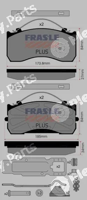 Fras-Le PD/533-K020-PLUS — Brake Pad Set, disc brake