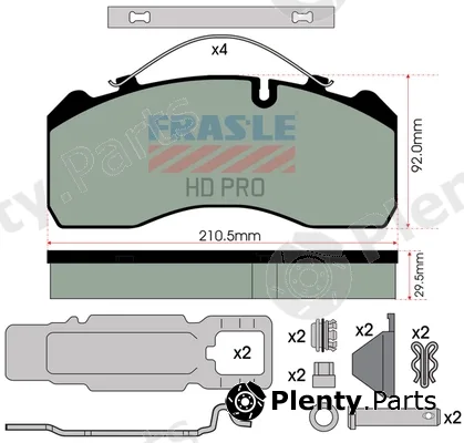 Fras-Le PD/120-K023-HD — Brake Pad Set, disc brake