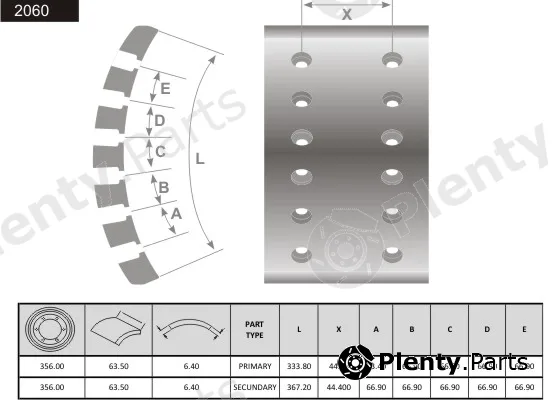 Fras-Le 2060 — Brake Lining, drum brake