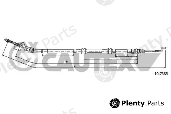 Cautex 763053 — Cable Pull, parking brake