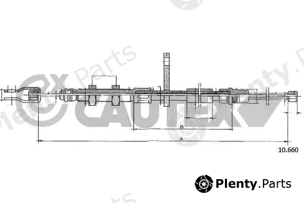 Cautex 022472 — Cable Pull, parking brake