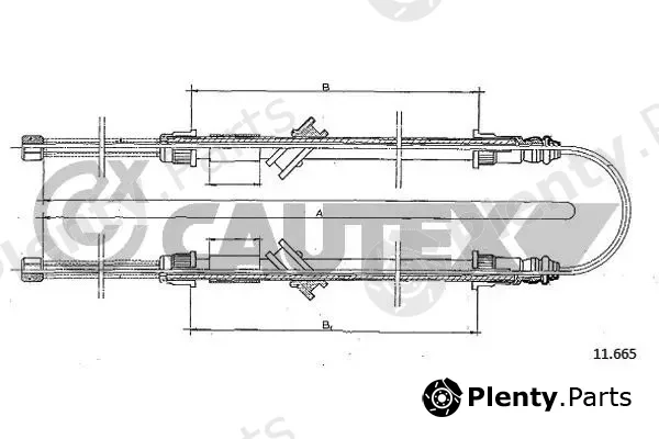 Cautex 762366 — Cable Pull, parking brake